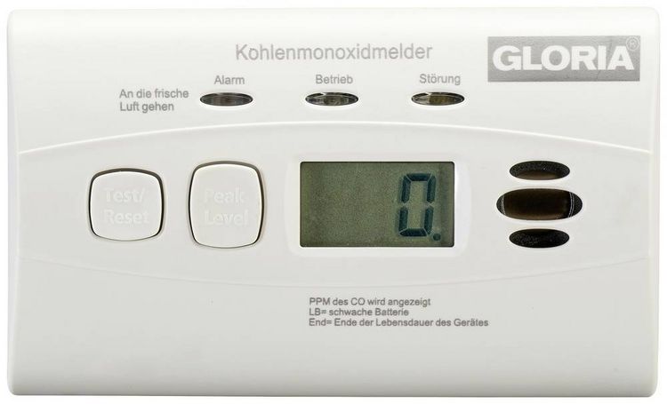 Produktbild: Gloria KO10D Kohlenmonoxid-Melder inkl. 10 Jahres-Batterie batteriebetrieben detektiert Kohlenmonoxid
