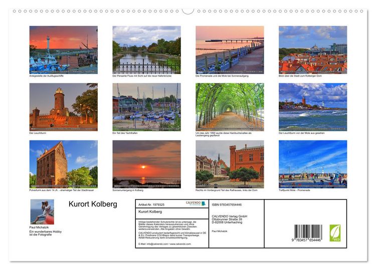 Produktbild: Kurort Kolberg (hochwertiger Premium Wandkalender 2026 DIN A2 quer), Kunstdruck in Hochglanz