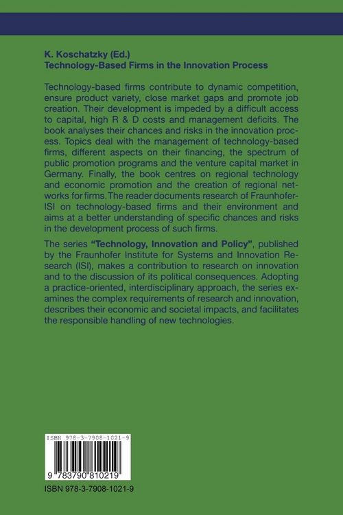 Produktbild: Technology-Based Firms in the Innovation Process