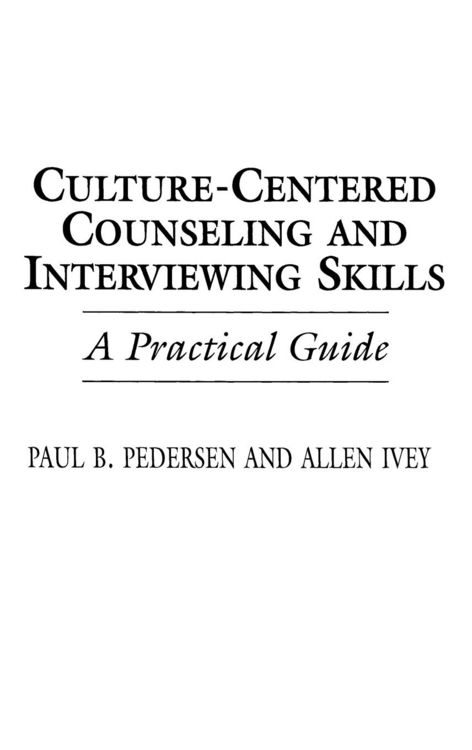 Produktbild: Culture-Centered Counseling and Interviewing Skills