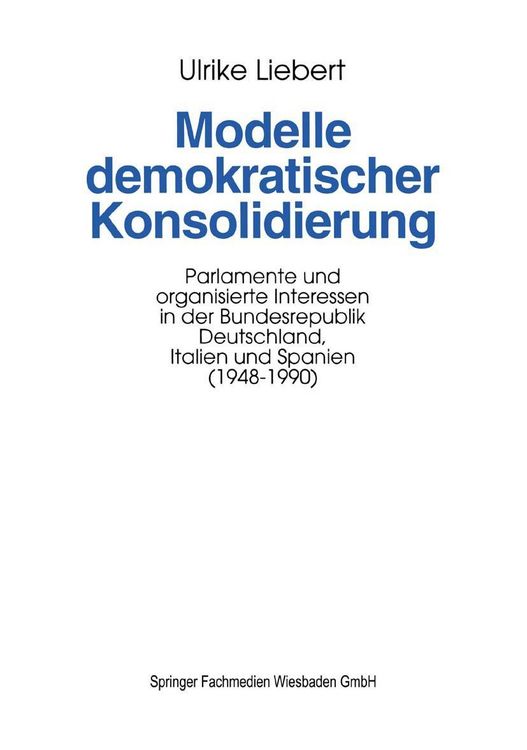 Produktbild: Modelle demokratischer Konsolidierung
