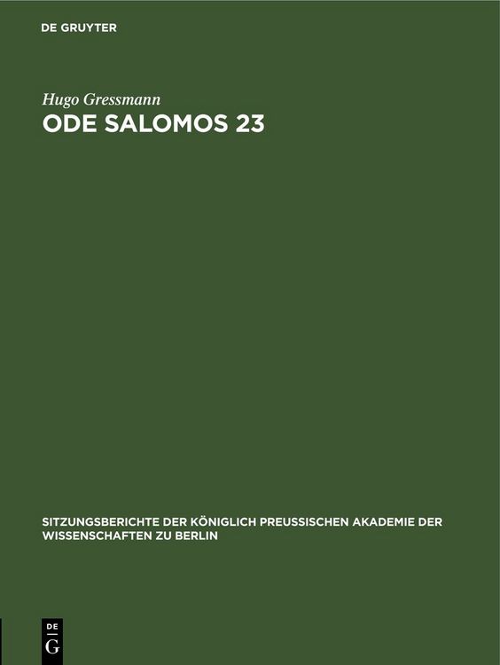 Produktbild: Ode Salomos 23