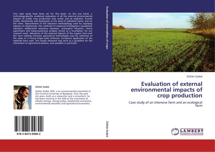 Produktbild: Evaluation of external environmental impacts of crop production
