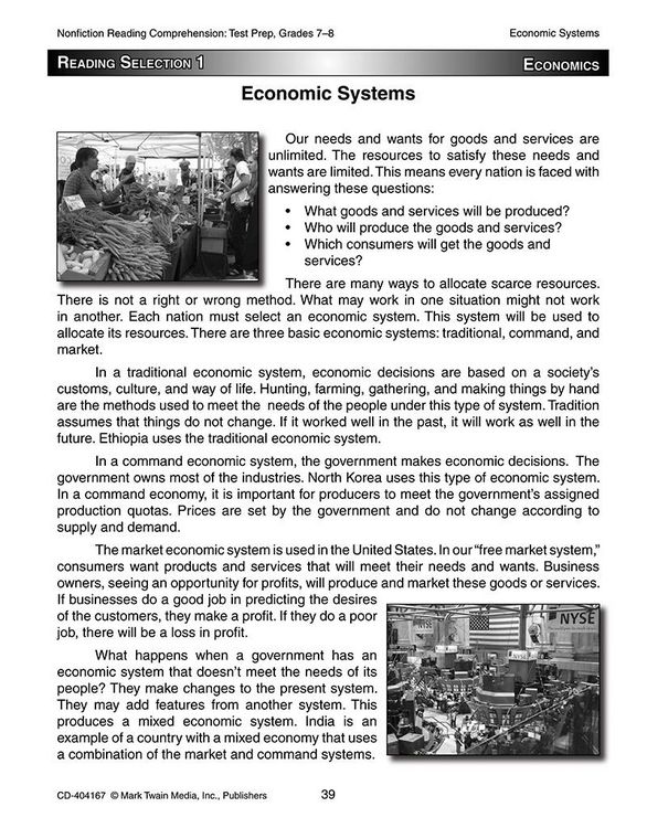 Produktbild: Nonfiction Reading Comprehension, Grades 7 - 8