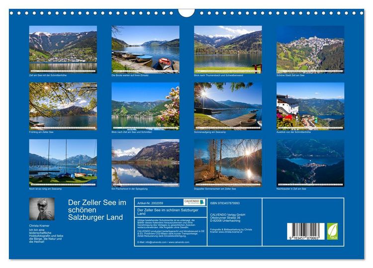 Produktbild: Der Zeller See im sch&ouml;nen Salzburger Land (Wandkalender 2026 DIN A3 quer), CALVENDO Monatskalender