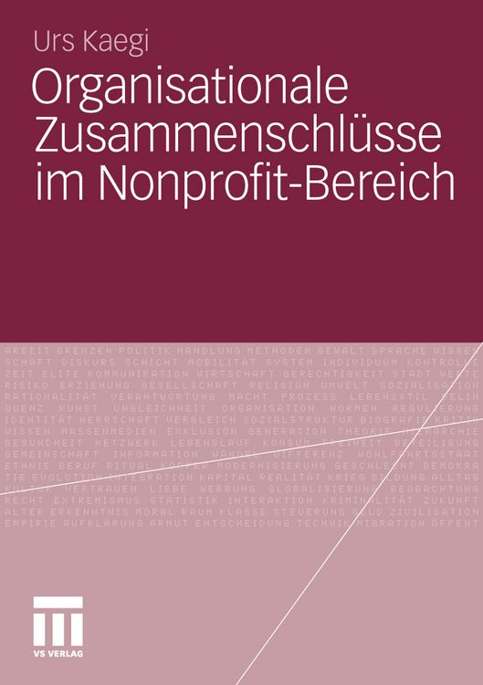 Produktbild: Organisationale Zusammenschl&uuml;sse im Nonprofit-Bereich