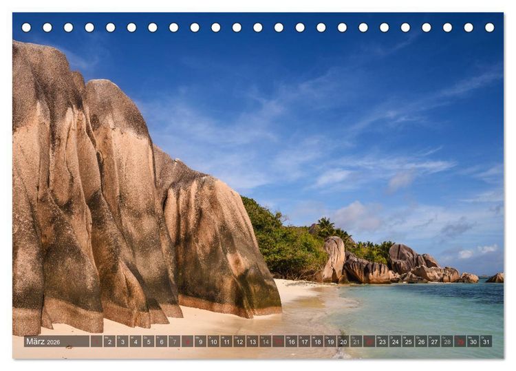 Produktbild: Seychellen - Das letzte Paradies auf Erden (Tischkalender 2026 DIN A5 quer), CALVENDO Monatskalender