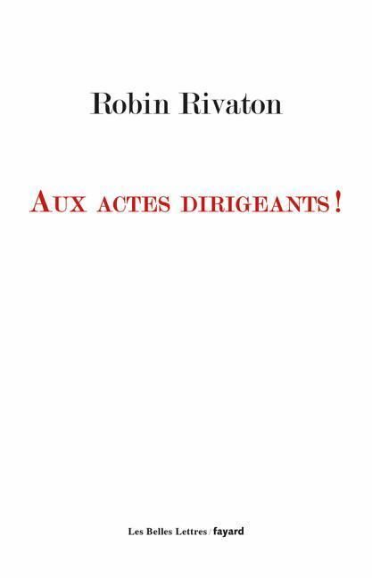 Produktbild: Aux actes dirigeants !