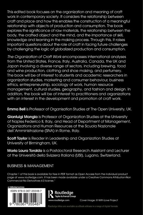 Produktbild: The Organization of Craft Work