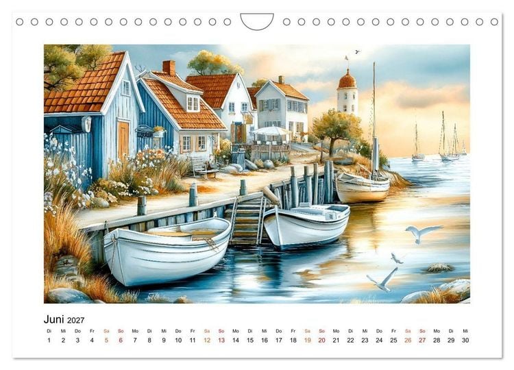 Produktbild: D&auml;nemark - Wind, Meer und stille Orte (Wandkalender 2027 DIN A4 quer), CALVENDO Monatskalender