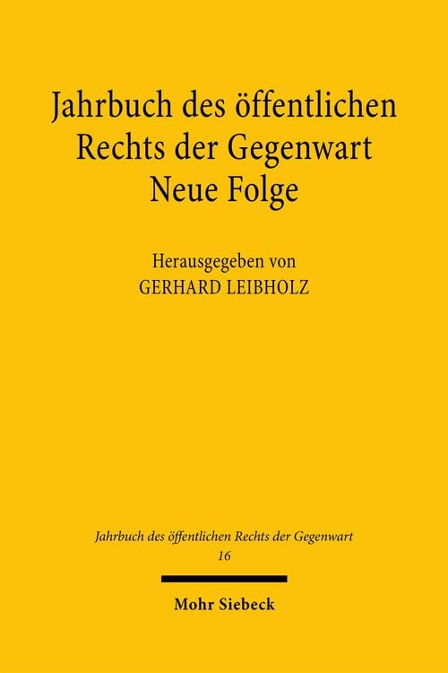 Produktbild: Jahrbuch des &ouml;ffentlichen Rechts der Gegenwart. Neue Folge