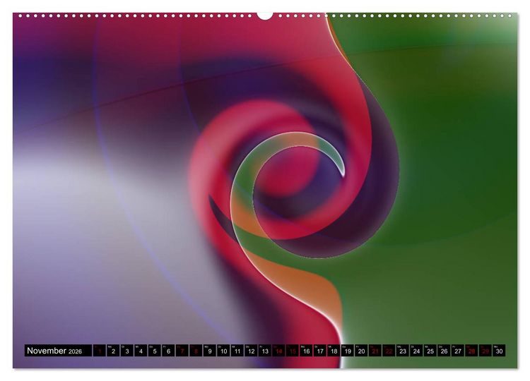 Produktbild: Lineare Strahlkraft - Wellen, Digitale Kunst (Wandkalender 2026 DIN A2 quer), CALVENDO Monatskalender