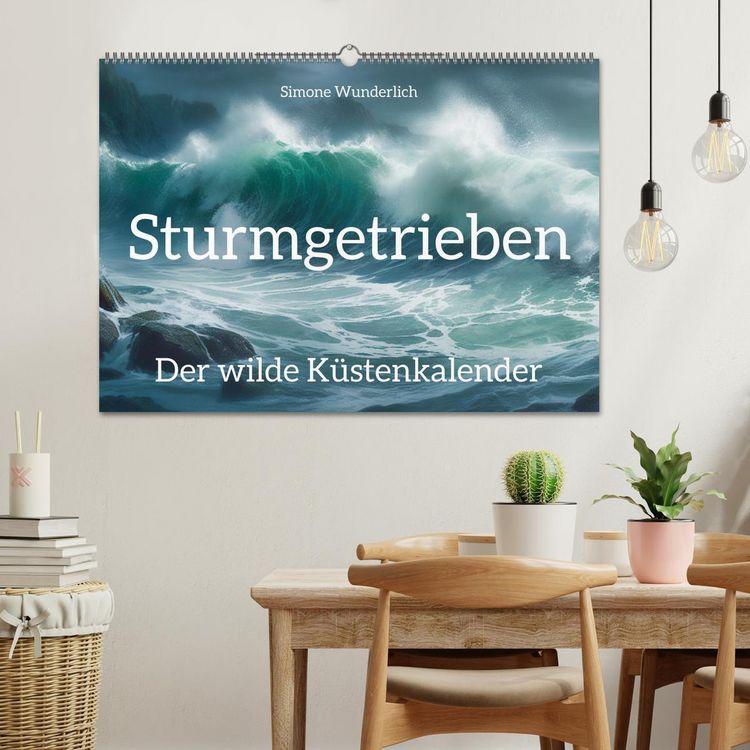 Produktbild: Sturmgetrieben - Der wilde K&uuml;stenkalender (Wandkalender 2026 DIN A2 quer), CALVENDO Monatskalender