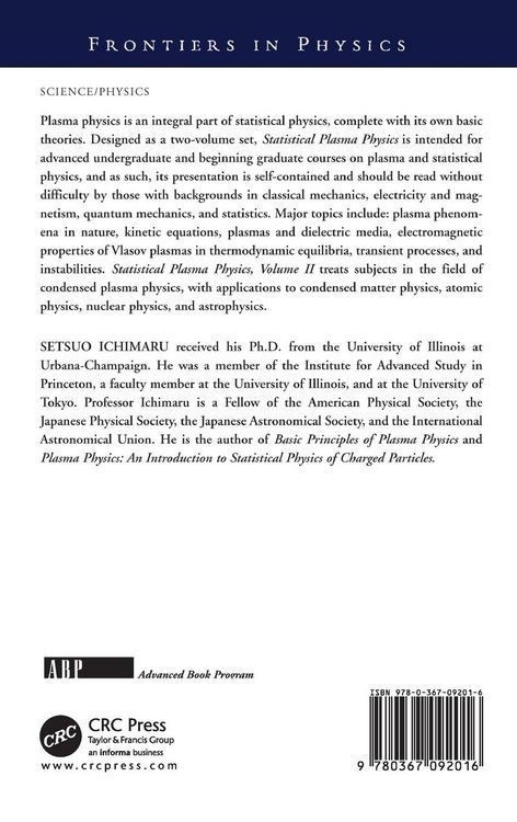 Produktbild: Statistical Plasma Physics, Volume I