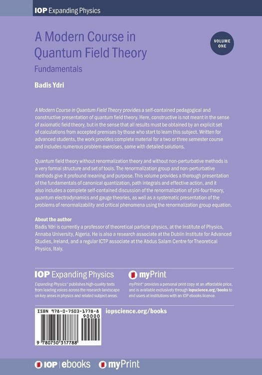 Produktbild: A Modern Course in Quantum Field Theory, Volume 1