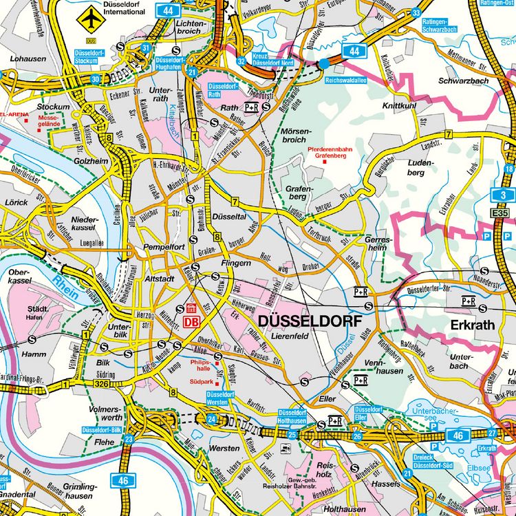 Produktbild: Falk Cityplan D&uuml;sseldorf 1:20.000
