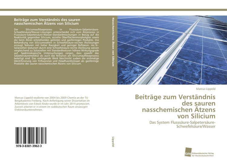 Produktbild: Beitr&auml;ge zum Verst&auml;ndnis des sauren nasschemischen &Auml;tzens von Silicium