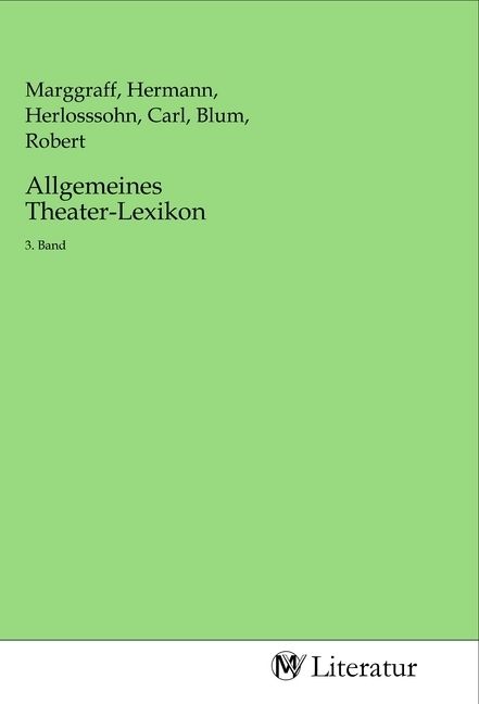Produktbild: Allgemeines Theater-Lexikon