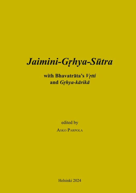 Produktbild: Jaimini-Grhya-Sutra with Bhavatrata's Vrtti and Grhya-karika