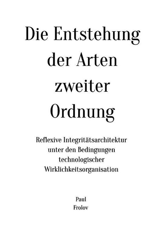 Produktbild: Die Entstehung der Arten zweiter Ordnung