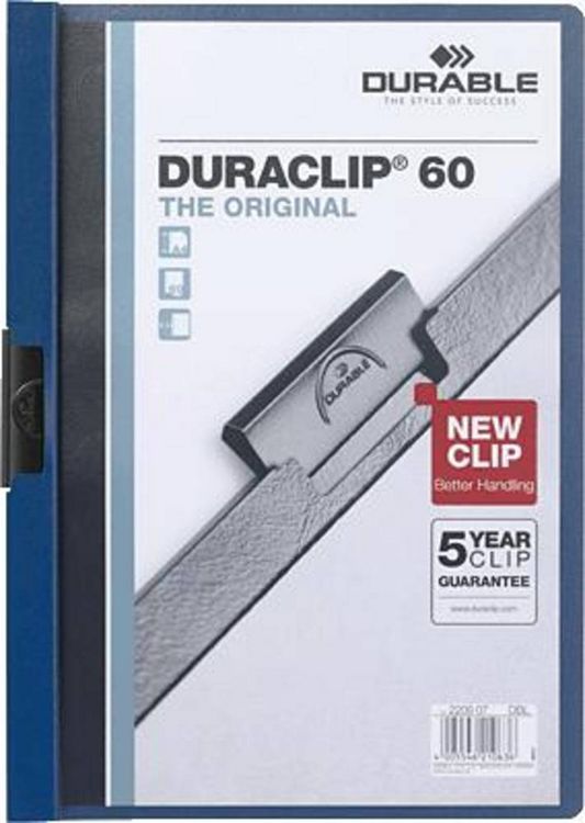 Produktbild: DURABLE Klemmhefter Duraclip&reg; 60, dunkelblau