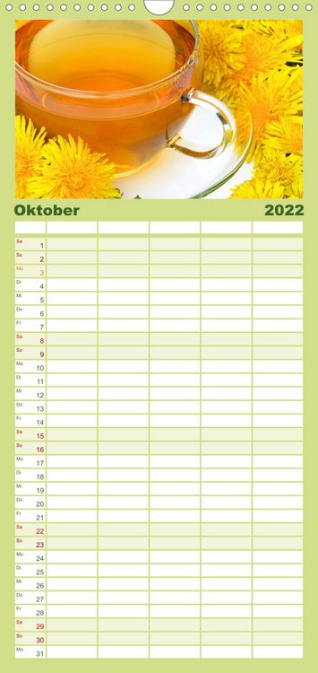 Produktbild: Familienplaner Arzneipflanzen (Wandkalender 2022 , 21 cm x 45 cm, hoch)