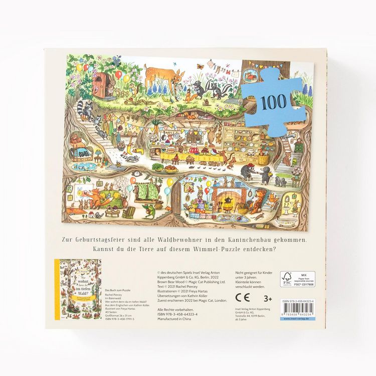 Produktbild: Im B&auml;renwald. Kaninchens Geburtstag. Puzzle mit 100 Teilen f&uuml;r Kinder ab 4 Jahre