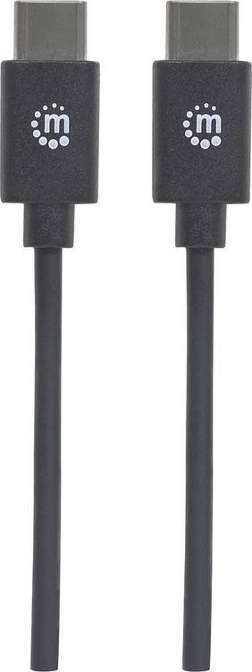 Produktbild: Manhattan USB-Kabel USB 2.0 USB-C&reg; Stecker 2.00m Schwarz 354875