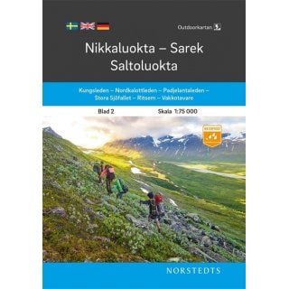 Produktbild: Nikkaluokta-Sarek-Saltoluokta 1:75 000