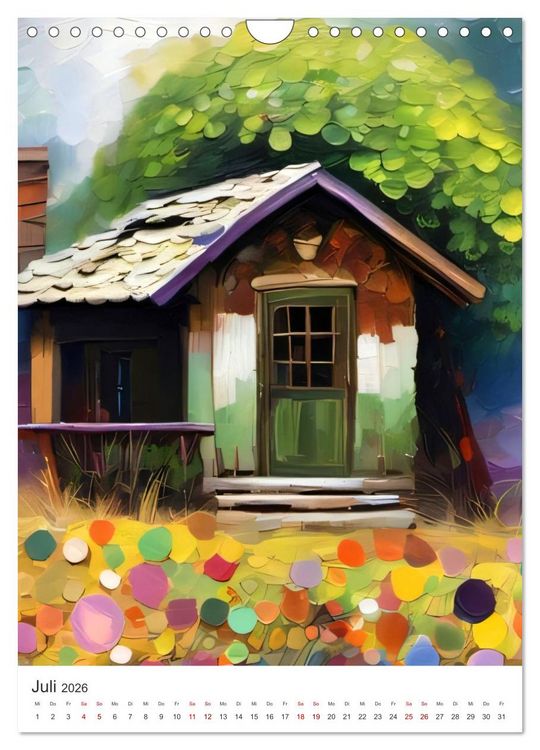 Produktbild: Gartenlandschaften - Ki trifft Natur (Wandkalender 2026 DIN A4 hoch), CALVENDO Monatskalender