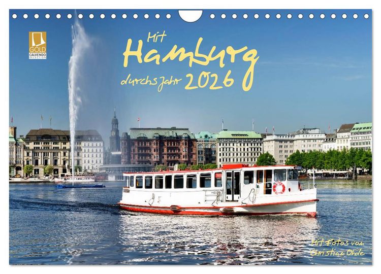 Produktbild: Mit Hamburg durchs Jahr 2026 (Wandkalender 2026 DIN A4 quer), CALVENDO Monatskalender