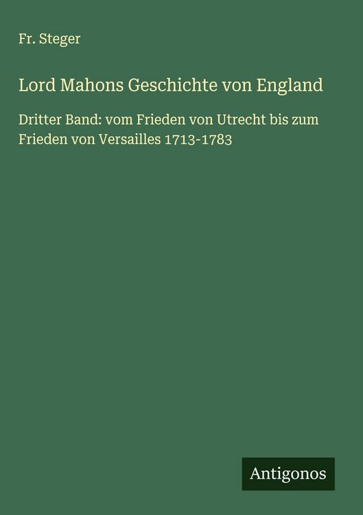 Produktbild: Lord Mahons Geschichte von England