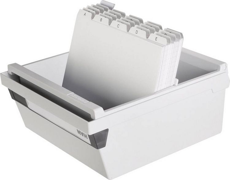 Produktbild: HAN 965-11 Karteikasten Lichtgrau max. Anzahl der Karten: 800 Karten DIN A5 quer