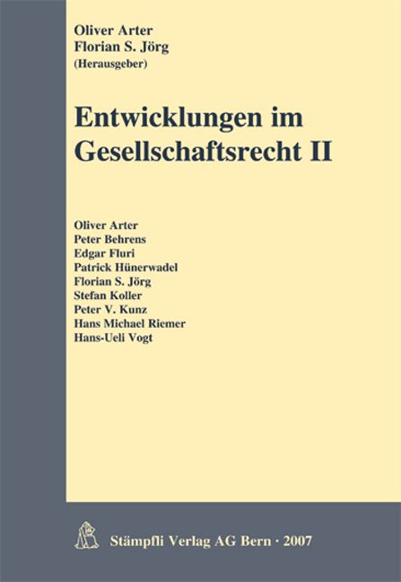 Produktbild: Entwicklungen im Gesellschaftsrecht II
