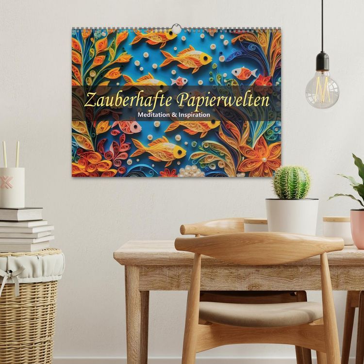 Produktbild: Zauberhafte Papierwelten - Meditation & Inspiration (Wandkalender 2026 DIN A3 quer), CALVENDO Monatskalender