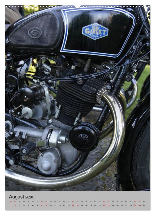 Produktbild: Motorrad Oldtimer - Motoransichten (hochwertiger Premium Wandkalender 2026 DIN A2 hoch), Kunstdruck in Hochglanz