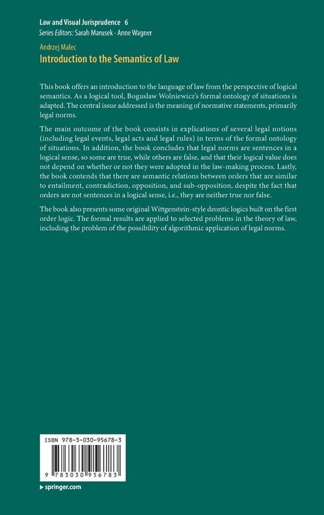 Produktbild: Introduction to the Semantics of Law