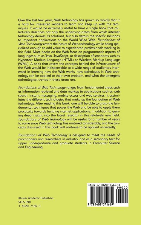 Produktbild: Foundations of Web Technology