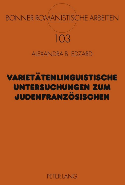 Produktbild: Variet&auml;tenlinguistische Untersuchungen zum Judenfranz&ouml;sischen