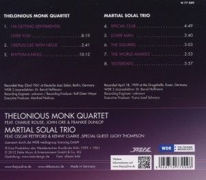 Produktbild: Monk, T: Live In Berlin,1961/Live In Essen,1959