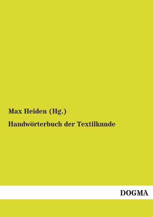 Produktbild: Handw&ouml;rterbuch der Textilkunde