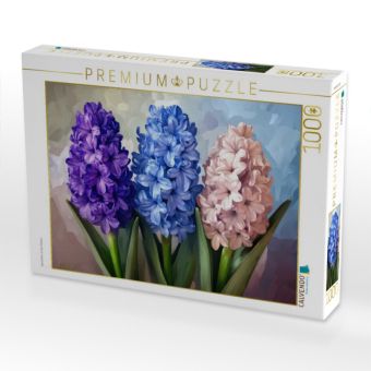 Produktbild: CALVENDO Puzzle Hyazinthen in drei Farben | 1000 Teile Lege-Gr&ouml;&szlig;e 64x48cm Foto-Puzzle f&uuml;r gl&uuml;ckliche Stunden
