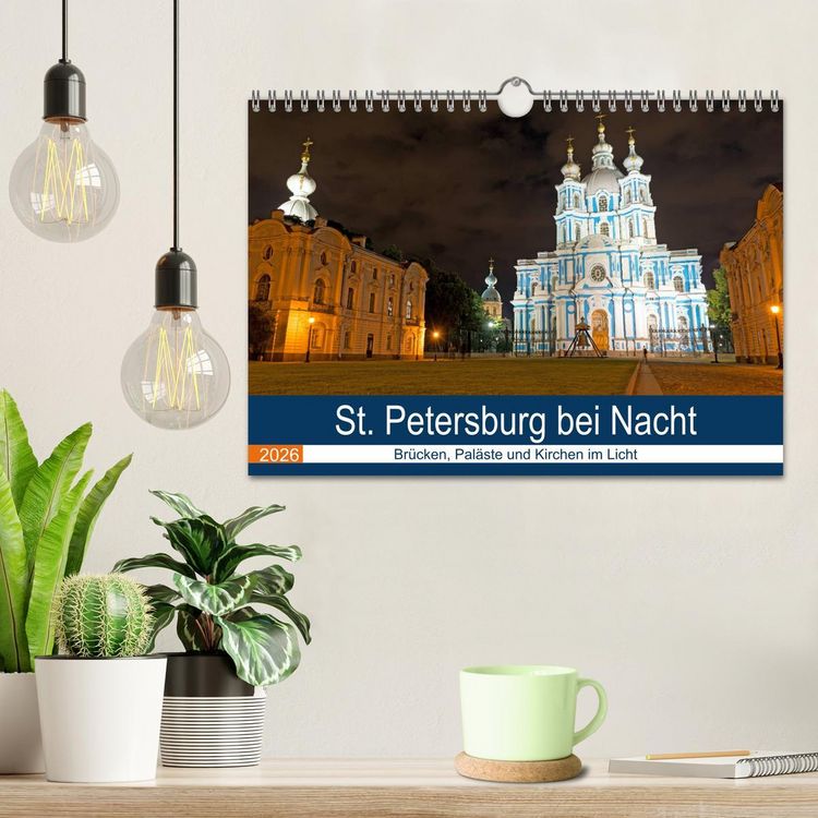 Produktbild: St. Petersburg bei Nacht (Wandkalender 2026 DIN A4 quer), CALVENDO Monatskalender
