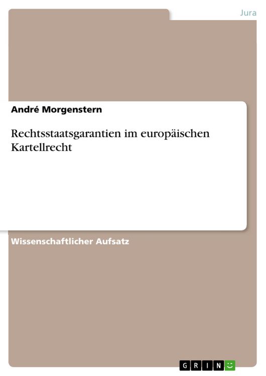 Produktbild: Rechtsstaatsgarantien im europ&auml;ischen Kartellrecht