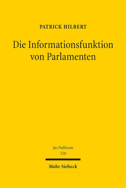 Produktbild: Die Informationsfunktion von Parlamenten
