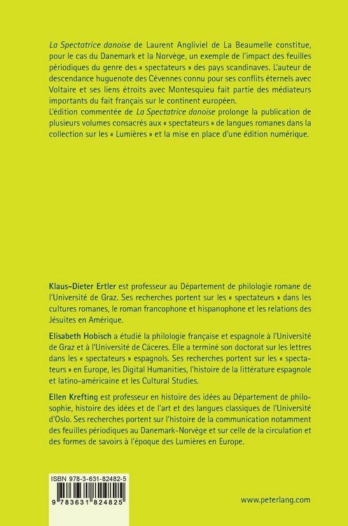Produktbild: La Spectatrice danoise de La Beaumelle