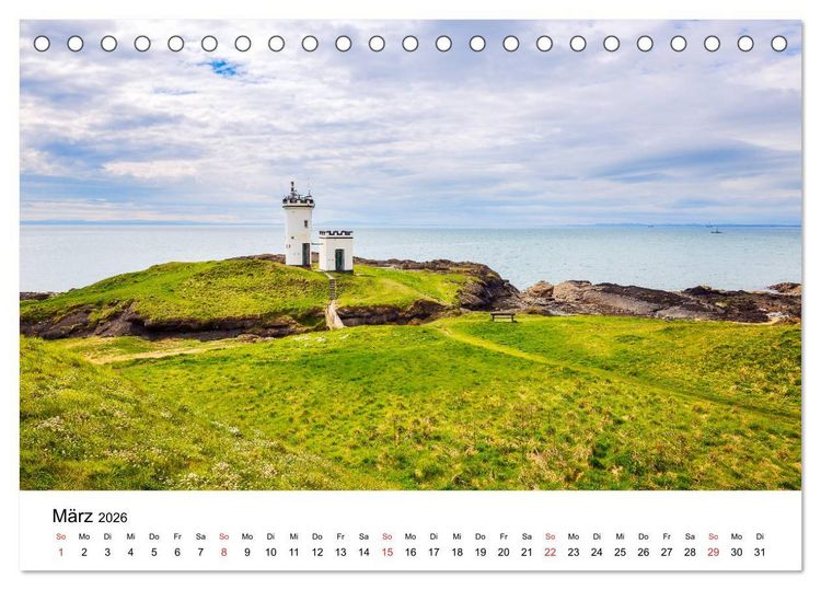 Produktbild: Schottlands Leuchtt&uuml;rme (Tischkalender 2026 DIN A5 quer), CALVENDO Monatskalender