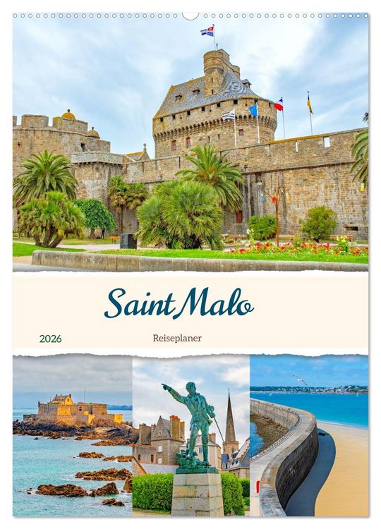 Produktbild: Saint Malo - Reiseplaner (Wandkalender 2026 DIN A2 hoch), CALVENDO Monatskalender