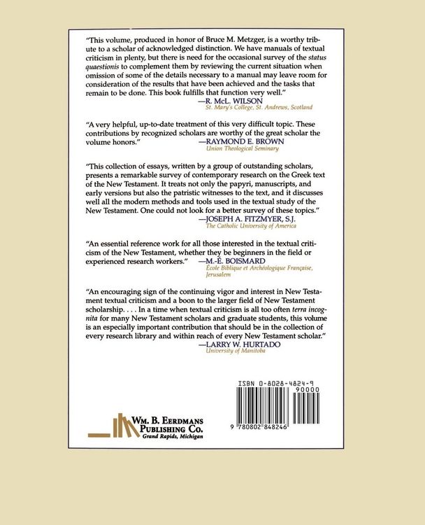 Produktbild: The Text of the New Testament in Contemporary Research