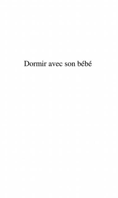 Produktbild: Dormir Avec Son Bebe